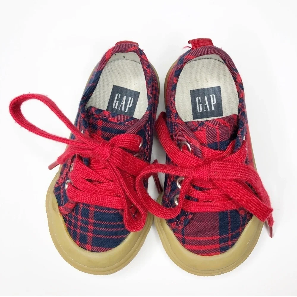 Gap Red Flannel Sneakers
